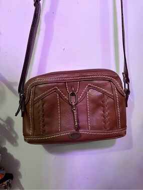 Leather Crossbody Bag in Brown